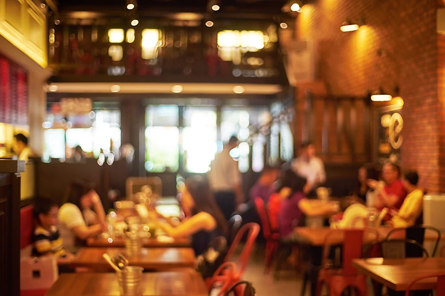 Interior of an upscale restaurant